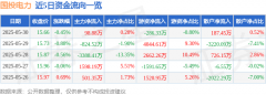 股票行情快报：国投电力（600886）5月30日主力资