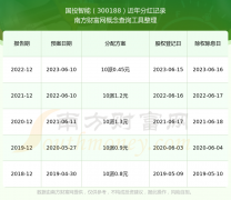 国投智能300188近年分红情况（202562）
